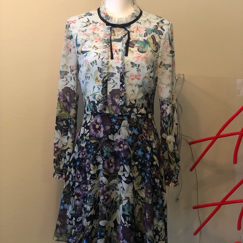 Ted Baker Long sleeve Floral Dress